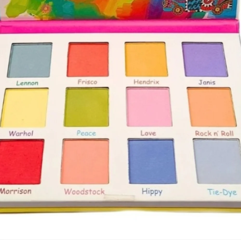 Barbell Beauty‎ Love, Peace, Groovy Palette Italia Deluxe eyeshadow palette new